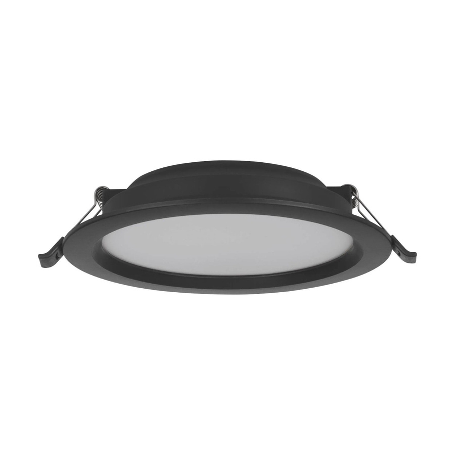 Eglo LED-Einbauspot Idun-E in Schwarz mit warmweißem Licht, Durchmesser: 16,6 cm, Höhe: 3,1 cm - Bild 2