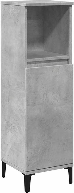 vidaXL Badschrank Betongrau aus Holzwerkstoff und Metall B/T/H: 30 x 30 x 100 cm - Bild 1