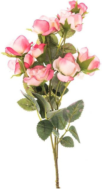 idee. Creativmarkt Künstlicher Rosenzweig in Rosa, Höhe: 33 cm - Bild 1