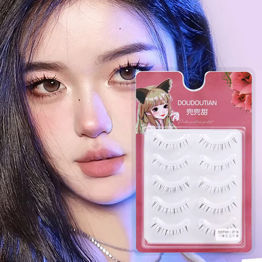 5 Paar untere falsche Wimpern, natürlich, DIY Wimpernverlängerung - Bild 3
