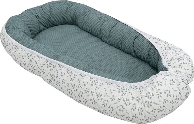 Ullenboom Kuschelnest Waffelpiqué für Babys in Grün, B/H: 55 x 95 cm - Bild 1