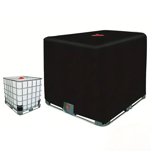MY·BAKERMAN IBC Tote Abdeckung für 1000L Wasser Tanks, Wasserdichte Schutzhülle für den Außenbereich, Schwarz Grün - Bild 1
