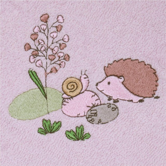 Wörner Kapuzenbadetuch für Kinder aus Baumwolle in Rosa, 80 x 80 cm - Bild 1