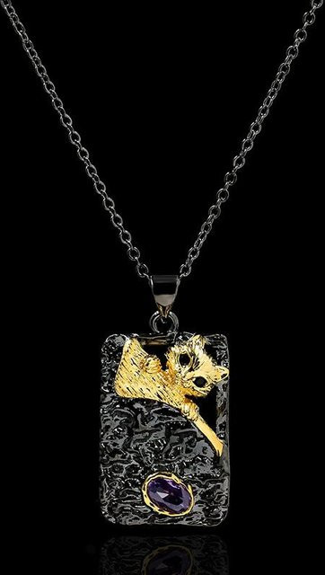 YIRAN Katzenkette, Kupfer, Schwarz, Diamant, Zirkonia, Unisex - Bild 1