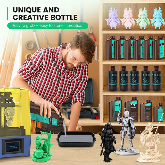 SUNLU Standard lichtempfindliches Resin für den 3D-Druck in Grau und Multicolour - Bild 1