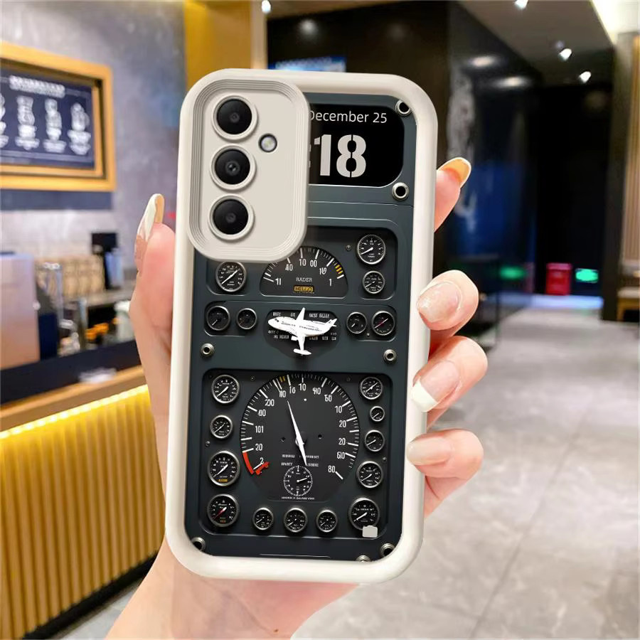 Handyhülle mit Flugzeuginstrumenten-Design für Samsung Galaxy A-Serie in Multicolour - Bild 3