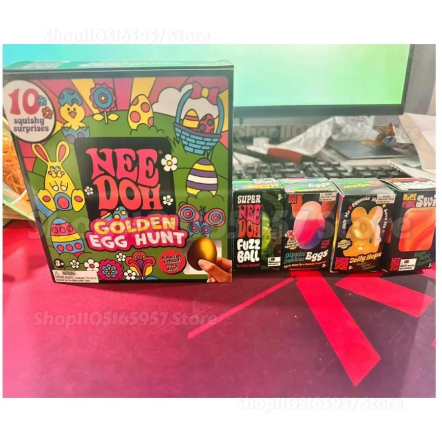 Needoh Goldenes Nee-Doh Ei Schatzsuche Fidget Spielzeug - Bild 2