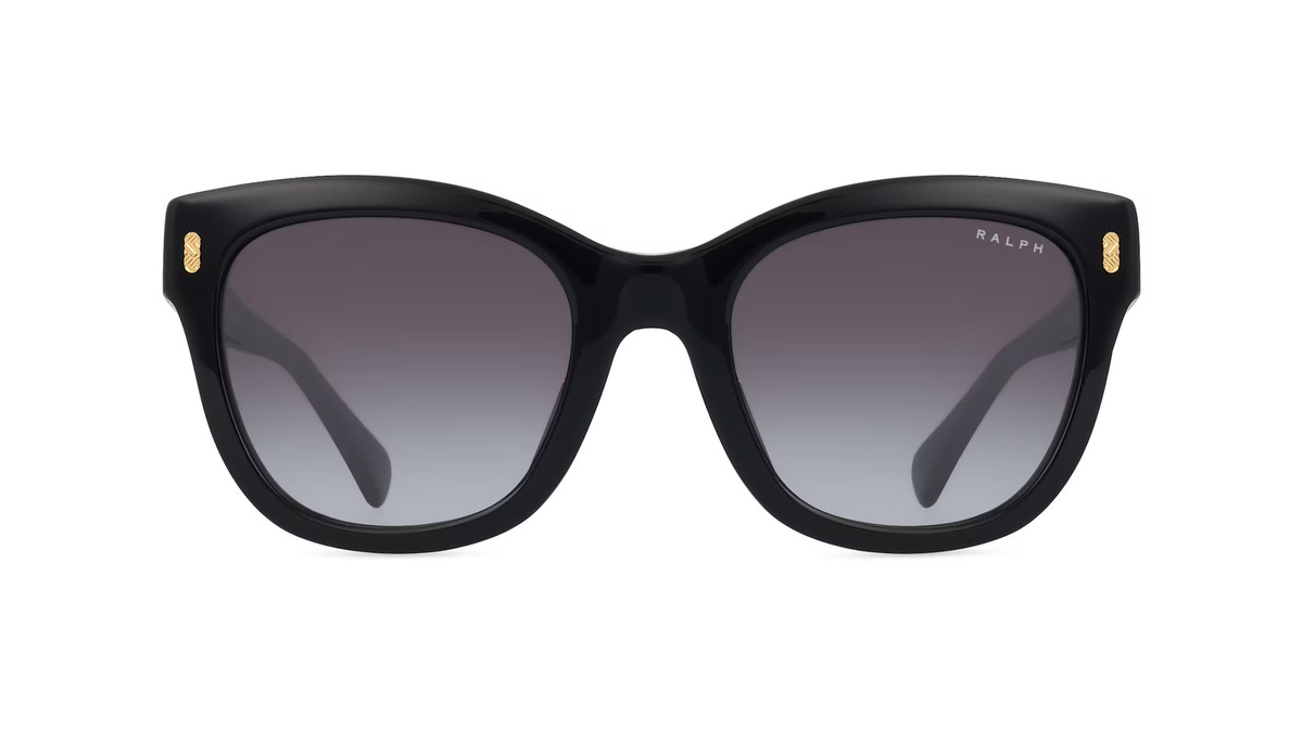 Ralph Lauren RA5301U Sonnenbrille, Vollrand, Oval, Acetat, Damen, schwarz, grau - Bild 1