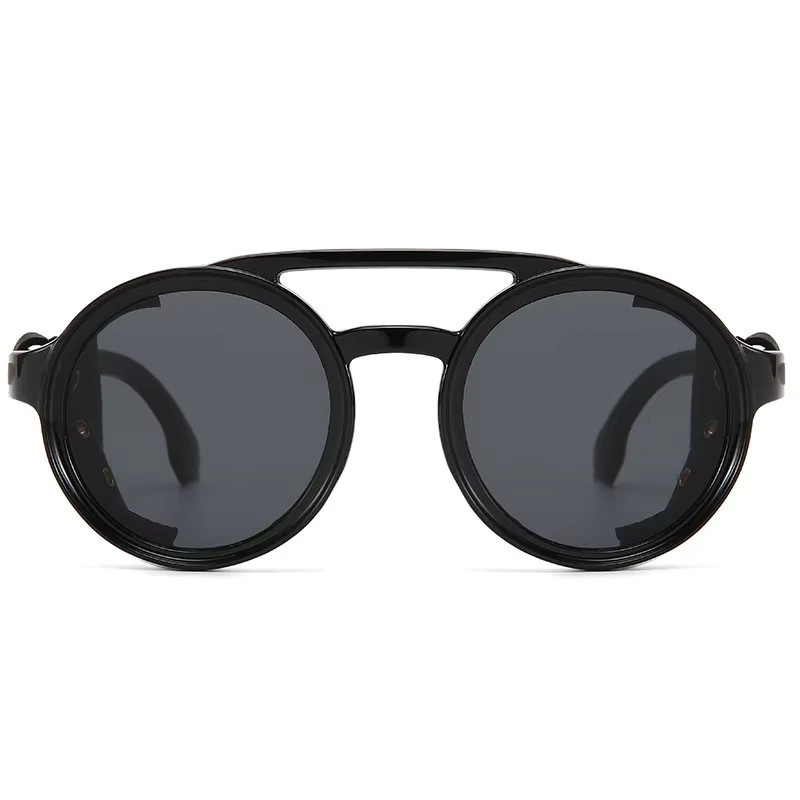 Blanche Michelle Sonnenbrille, rund, Vollrand, schwarz, Unisex - Bild 5