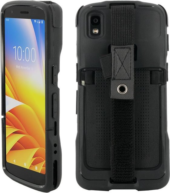 Mobilis PROTECH Hintere Abdeckung für Zebra TC22 und TC27 Datenerfassungsterminals mit Handgurt in Schwarz - Bild 1