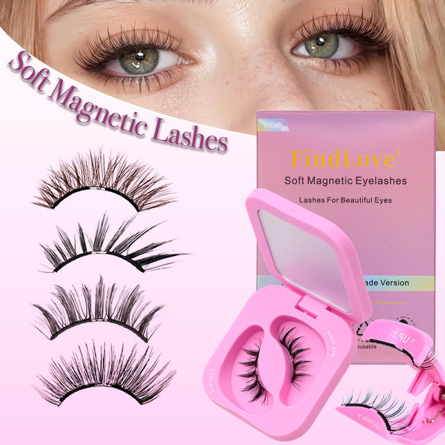PRAECLARUS Magnetische Wimpern, 1 Paar, natürlich, wiederverwendbar - Bild 1