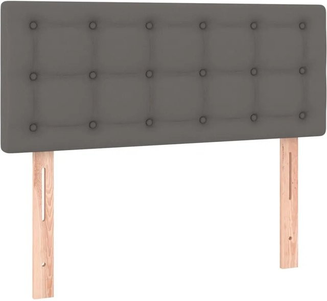 vidaXL Kopfteil Grau aus Kunstleder mit Holzwerkstoff und Schaumstoff, Breite: 80 cm, Tiefe: 5 cm, Höhe: 78-88 cm - Bild 1
