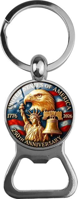 konminry Flaschenöffner Schlüsselanhänger, USA 250. Jubiläum, Unisex - Bild 1