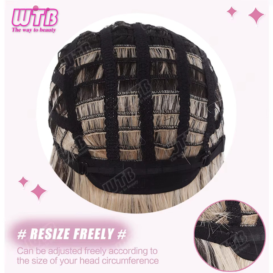 WTB Lolita-Perücke, synthetisch, lang gewellt mit Pony, Damen - Bild 3