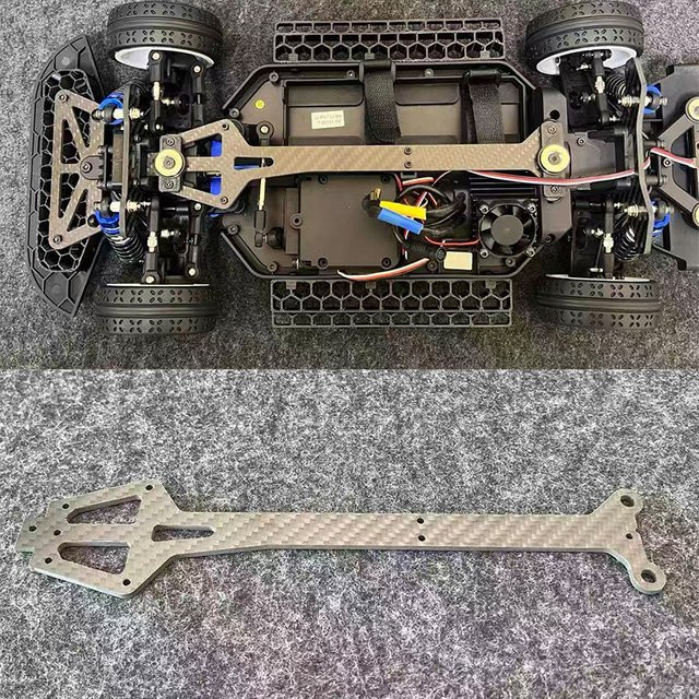 MJX Kohlefaser-Chassisplatte für Hyper Go 10303 10304, 1:10, Schwarz - Bild 1