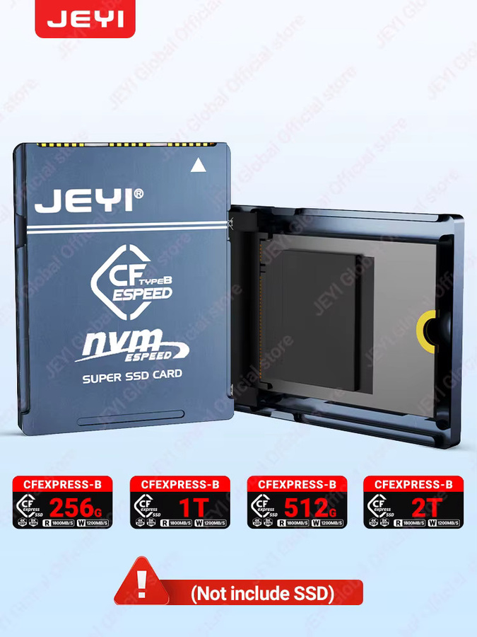 JEYI M.2 NVMe SSD zu CFE Typ-B Aluminium-Adapter PCIe 4.0 für Nikon Z6 Z7 Z9 R3 R5 D6 und Canon R3 R5C - Bild 8
