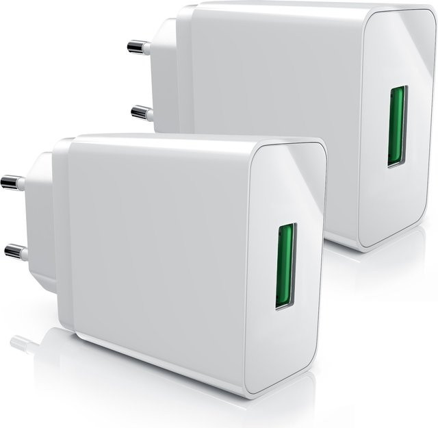 Aplic 2er-Set USB-Ladegerät mit Quick Charge 3.0 und 3000 mA in Weiß - Bild 1