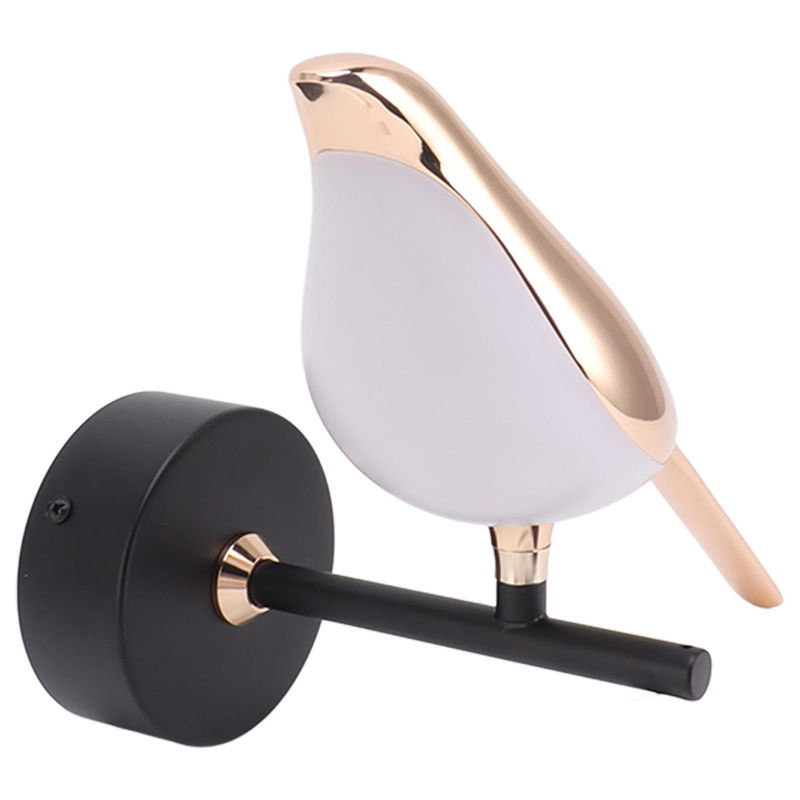 Moderne LED Wandlampe Vogel Figur aus Eisen und Aluminiumlegierung in Weiß für Schlafzimmer und Büro - Bild 5