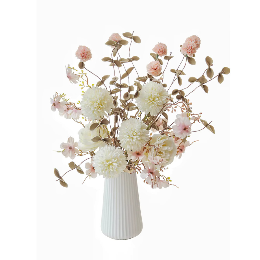 Künstliche Seidenrosen von TTCY in Orange und Weiß für Hochzeiten, Tischdekoration und DIY-Geschenke - Bild 2