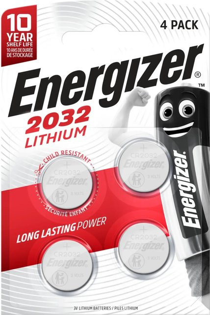 Energizer Lithium Knopfzelle CR 2032 Silber 4 Stück - Bild 1