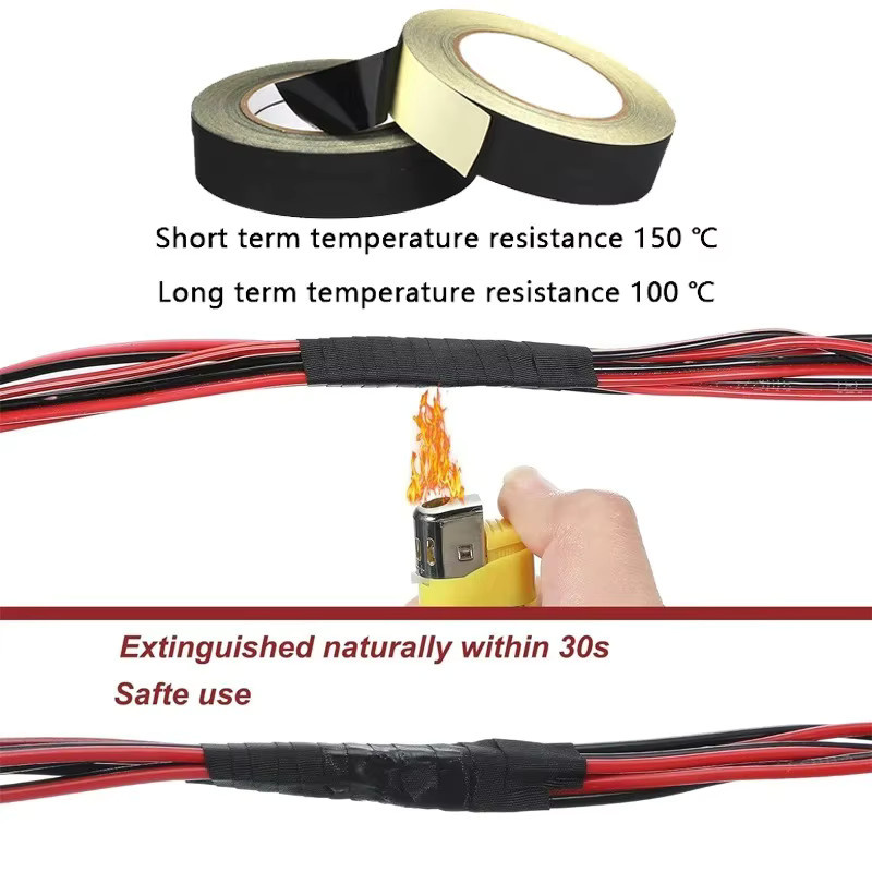 Selbstklebendes Acetat-Tuch mit Drahtbindung in Schwarz für die elektrische LCD-Reparatur und zur Isolierung - Bild 5