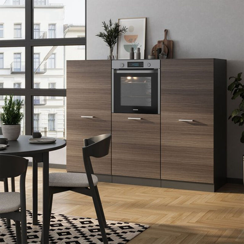 Vicco Küchenblock R-Line Küchenzeile aus Holzwerkstoff in Grau und Anthrazit, Breite: 180 cm, ohne Arbeitsplatte - Bild 1