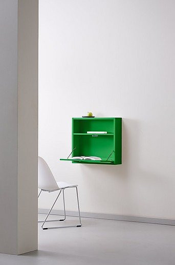 KIPP Schreibtisch wandmontiert modern grün B/T/H: 120 x 60 x 30 cm - Bild 1