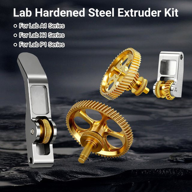 Bambu Lab Extruder-Zahnrad aus gehärtetem Stahl mit RNC Nano-Beschichtung für P1P P1S X1C und A1 Mini, Gold - Bild 1