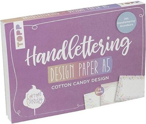 Handlettering Design Paper Block Cotton Candy A5 Multicolor - Bild 1