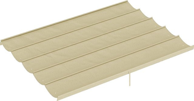 Outsunny Ersatzdach für Pergola, wasserdicht und winterfest, Beige, B/H/L: 350 x 6 x 260 cm - Bild 1