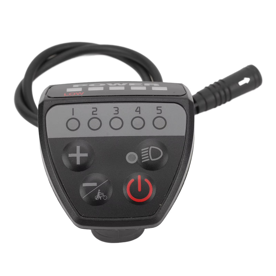 Qiilu LED-Anzeigefeld für Elektrofahrräder, 5-polig, Geschwindigkeitsregler in Schwarz - Bild 2