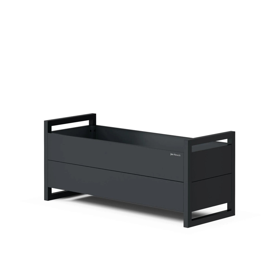 JAN NOWAK Blumenkübelverkleidung MARGARET aus Metall in Anthrazit, B/T/H: 100 x 43 x 38 cm - Bild 2