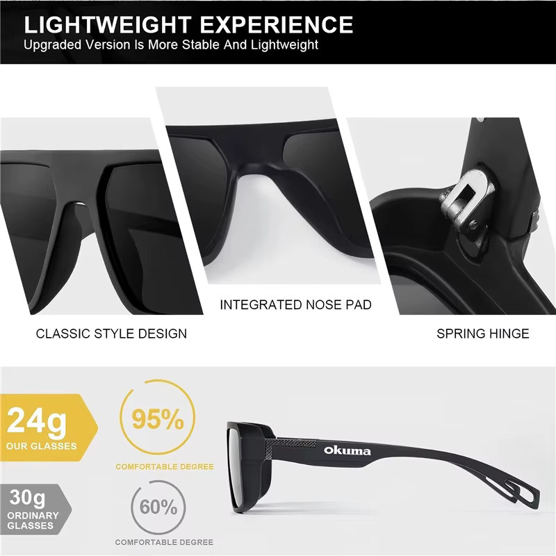 Okuma Sonnenbrille, Sportsonnenbrille, Vollrand, Kunststoff, Schwarz, Unisex - Bild 3