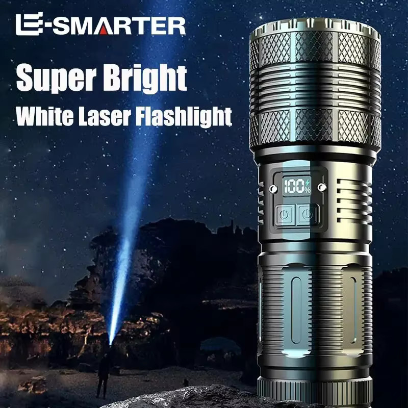ESMARTER Taktische LED Taschenlampe aus Aluminium mit COB-Rücklicht und Zoom-Funktion - Bild 3