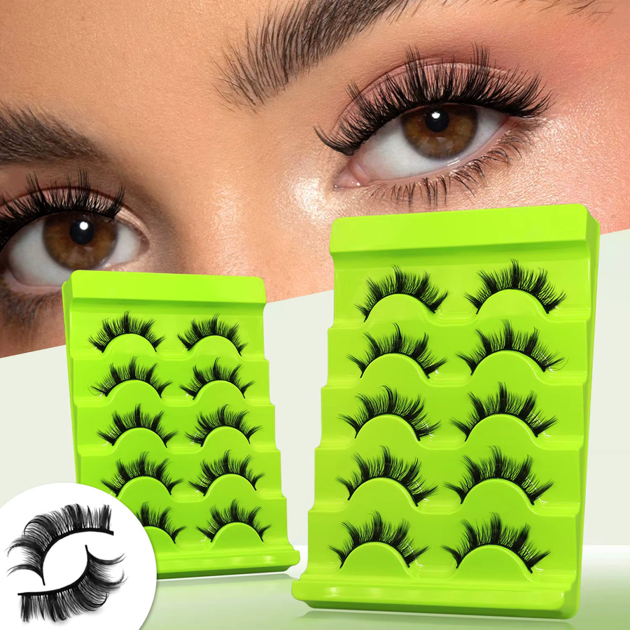 VELTRINAY Manga Lashes 3D Faux Mink Wimpern, Matt, Unisex - Bild 2