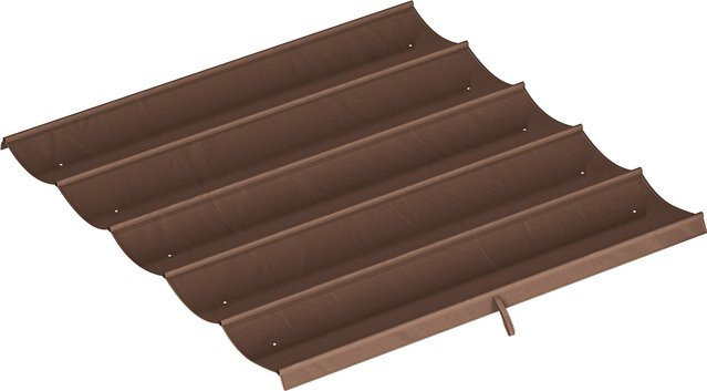 Outsunny Ersatzdach für Pergola mit Wellenstruktur und Regenabflusslöchern, wasserdicht, Farbe: Kaffee, B/T: 250 x 255 cm - Bild 1