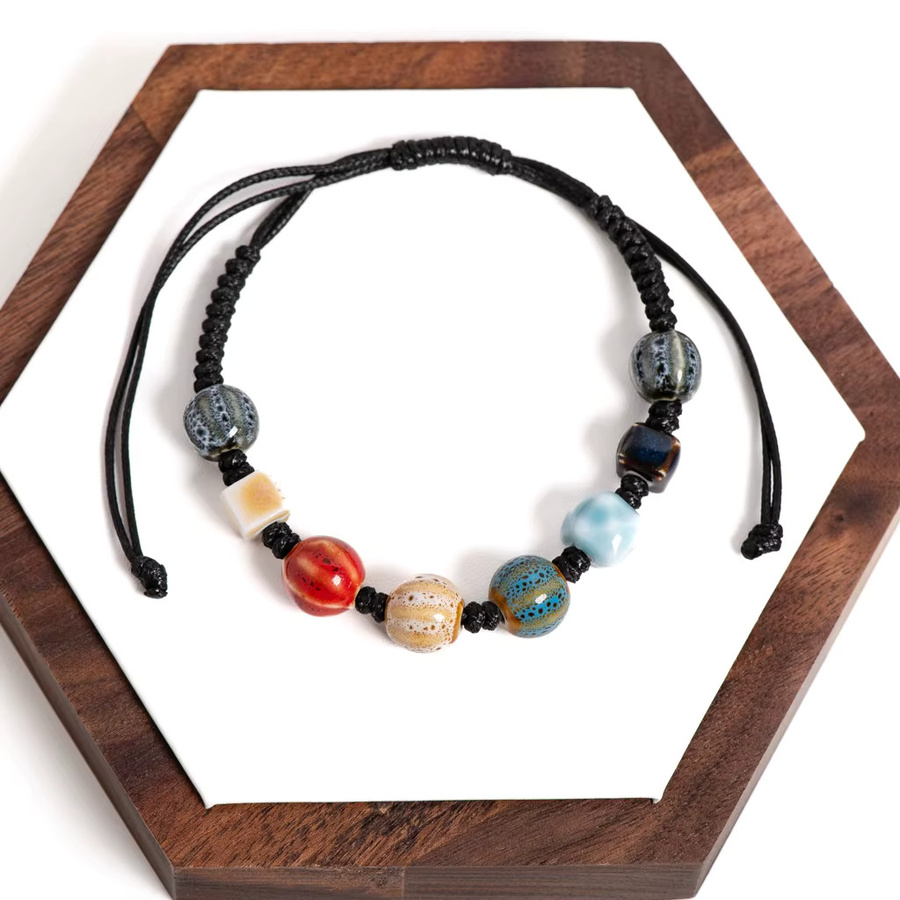 Armband Keramik, Bunt, Perle, Unisex, Boho-Stil - Bild 4