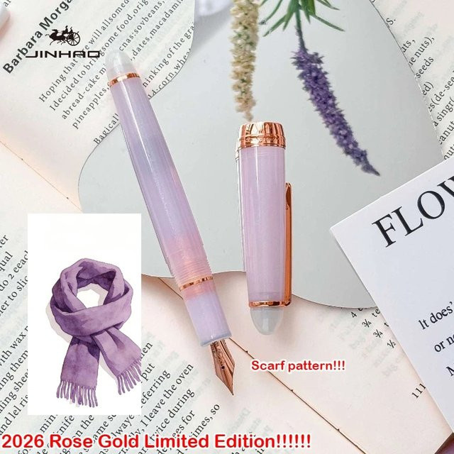 JINHAO 82 Plus Limited Edition Sakura Pink Füllfederhalter mit Rosenmuster und Rosenclip in Pink und Silber - Bild 1