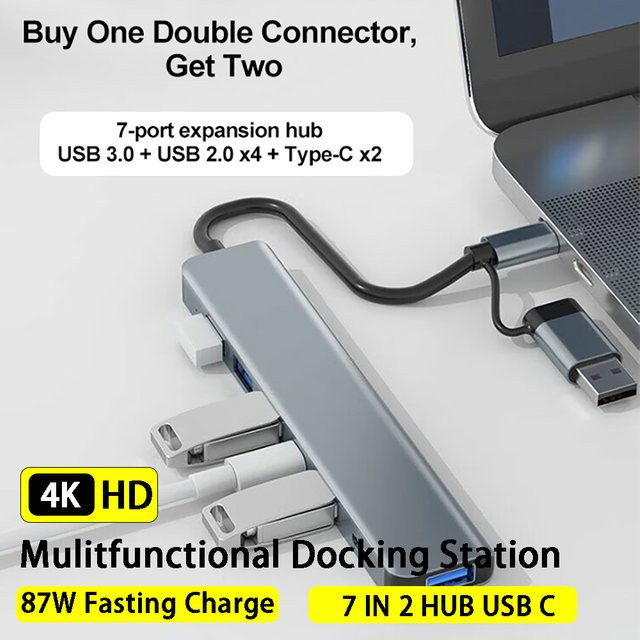 Congdi USB-C-Hub Thunderbolt 3 Dockingstation mit HDMI-Adapter für MacBook Air M1 und iPad Pro - Bild 1