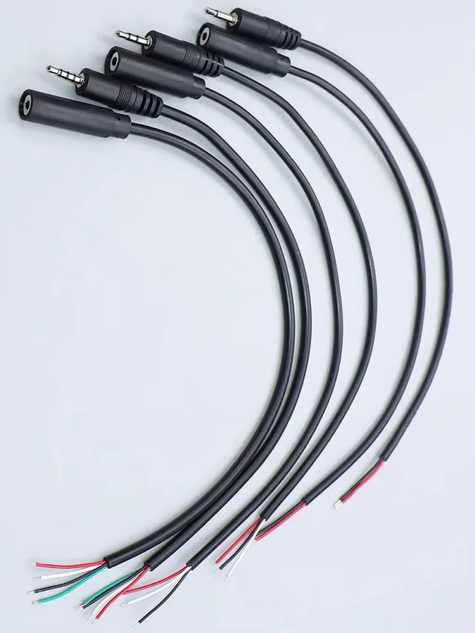 JCD Audiokabel Verlängerungskabel für Kopfhörer-Reparatur, 3,5 mm Klinke Mono Stereo Stecker-Buchse-Verbinder, Schwarz, Länge: 25 cm - Bild 3