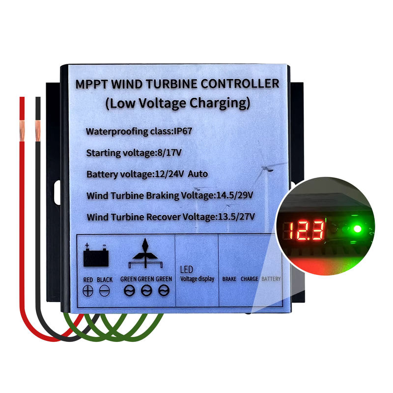 HXCONTROLLER MPPT Windturbine Laderegler für 12V 24V 48V mit Booster-Funktion für niedrige Windgeschwindigkeiten bis 800W - Bild 5