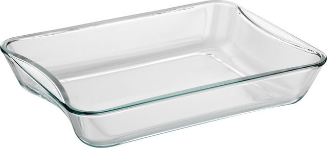 Simax Brat- und Backschale aus Glas, transparent, rechteckig, B/T/H: 35,0 x 26,5 x 6,5 cm - Bild 1