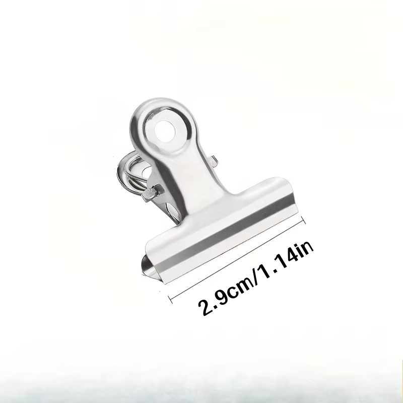 12er-Pack Edelstahl Lebensmittelbeutel-Verschlussklammern in Silber, wiederverwendbare Verschlussklammern für Küche, Büro und Schule - Bild 2