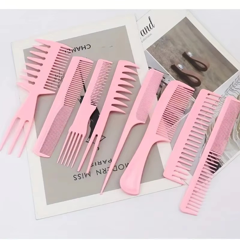 8-teiliges Haarkamm-Set für normales Haar, Unisex - Bild 1