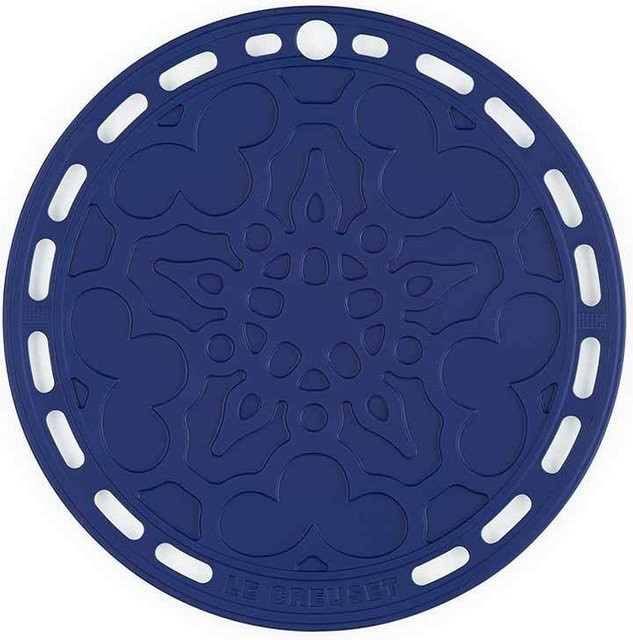 Le Creuset Silikon Untersetzer Tradition Rund Azure Blau Durchmesser: 20 cm - Bild 1