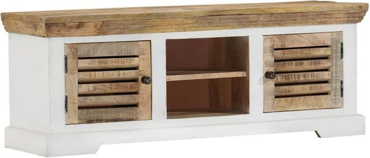 Vidaxl TV-Schrank aus Massivholz Mango im Landhausstil, B/T/H: 110 x 30 x 40 cm - Bild 1