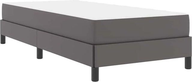 vidaXL Bettrahmen mit Matratze Grau Stoff B/T/H: 80 x 200 x 45 cm - Bild 1
