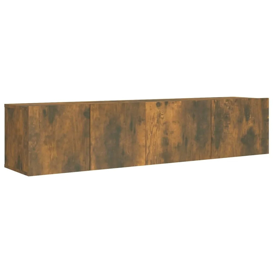 vidaXL 2-teiliges TV-Schrank-Set modern aus Holzwerkstoff in Räuchereiche, Braun - Bild 2