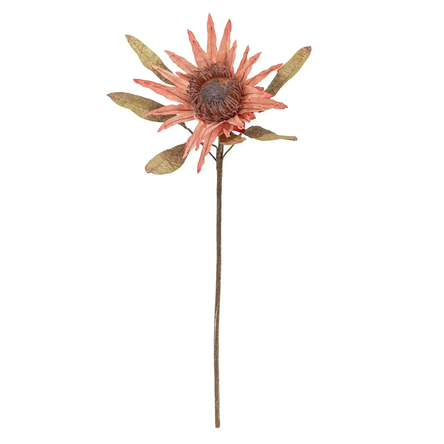 Bloomingville Kunstblume Protea in Rosa und Braun, Höhe: 22 cm - Bild 1
