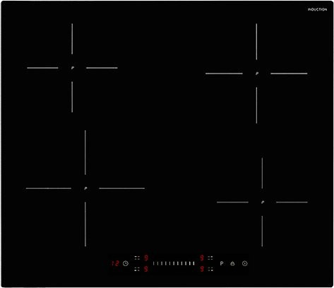 Exquisit EKI 602-19S Induktionskochfeld in Schwarz mit Glaskeramik, Einbaugerät mit Topferkennung, Kindersicherung und Restwärmeanzeige, B/T/H: 59,0 x 52,0 x 5,8 cm - Bild 1